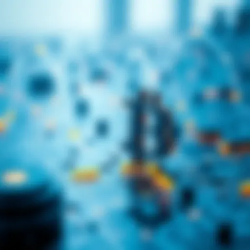 Visual representation of blockchain technology