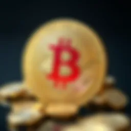 Representation of Bitcoin digital currency